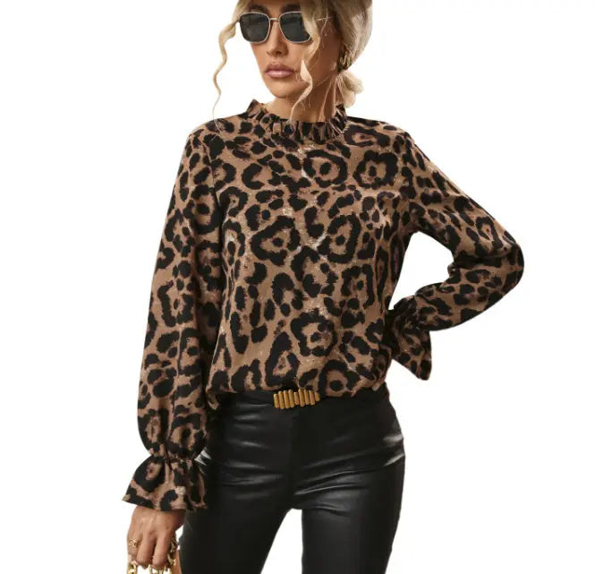 Women Sexy Leopard Print Tops null
