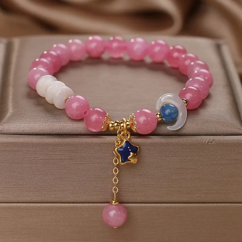 Natural Tourmaline Double Ring Bracelet Women's Light Luxury null