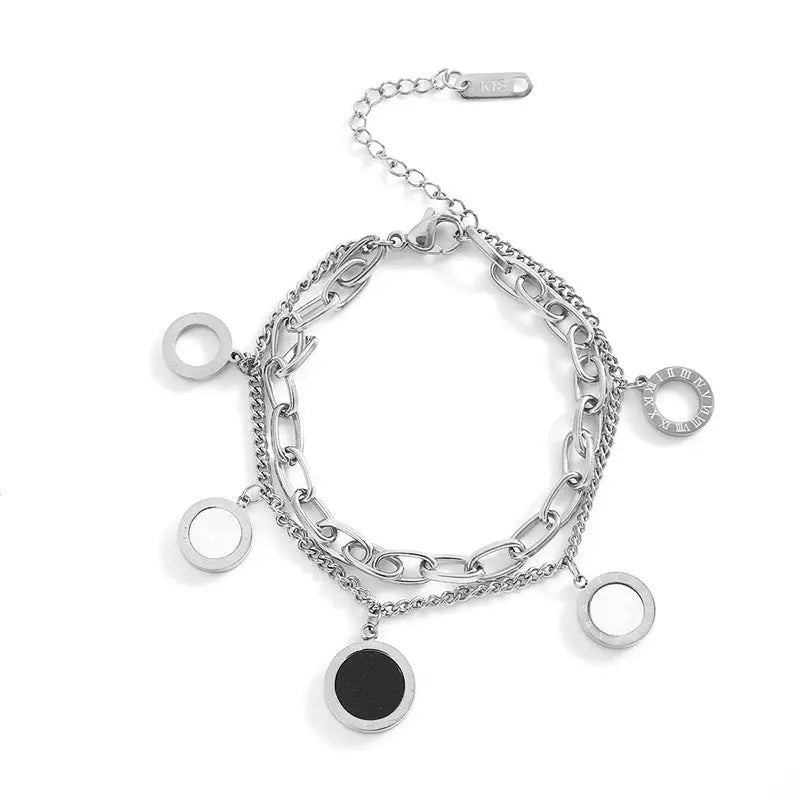 Light Luxury Roman Numeral Pendant Bracelet null
