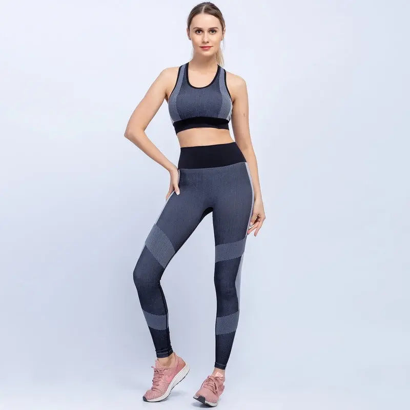 Fitness sport seamless yoga set null