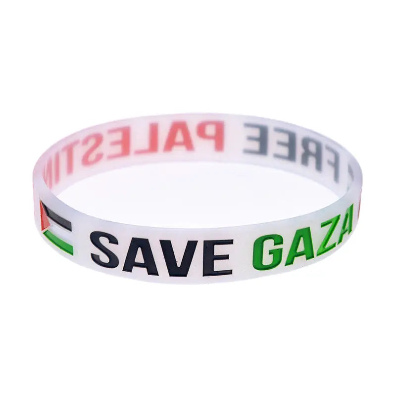 Palestine Flag Silicone Wristband Palestine Bracelet Gaza Gaza Palestine Bracelet null