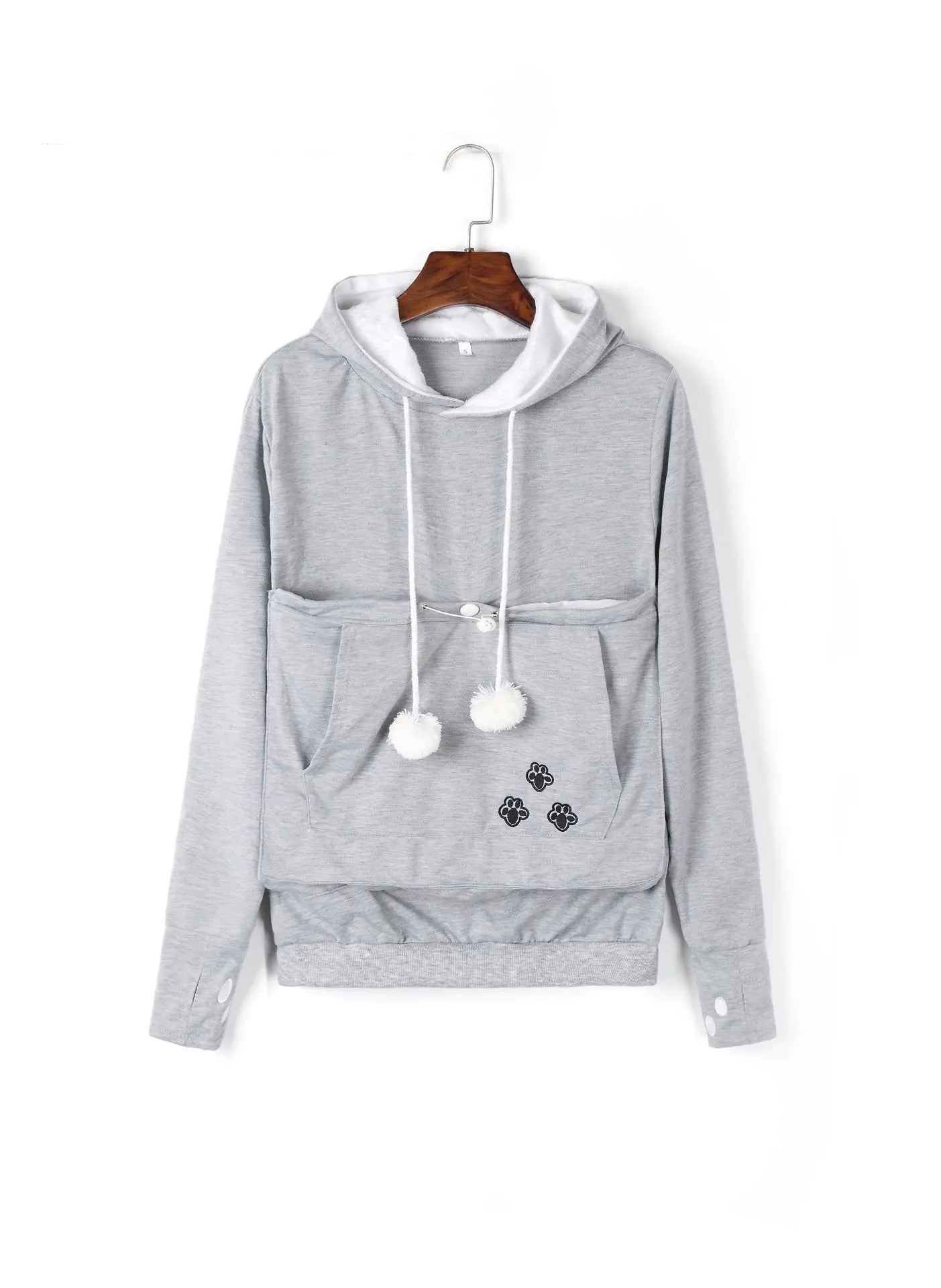Cute Hoodies Pullover Sweatshirts With Pet Pocket For Cat Clothes Winter Women - Nadastore womens fashion