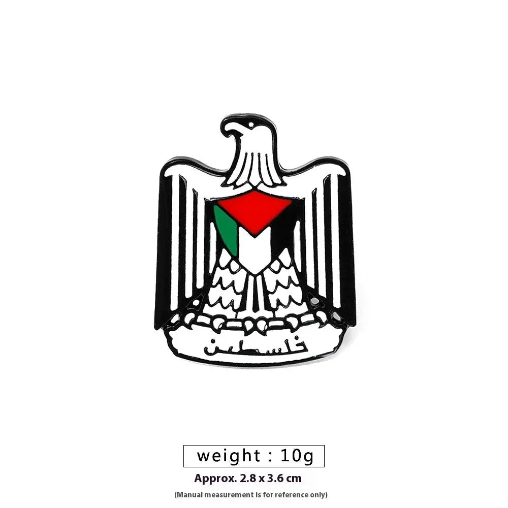 Free Palestine Flag Brooch Gold Badge Clothes Accessories Pin null