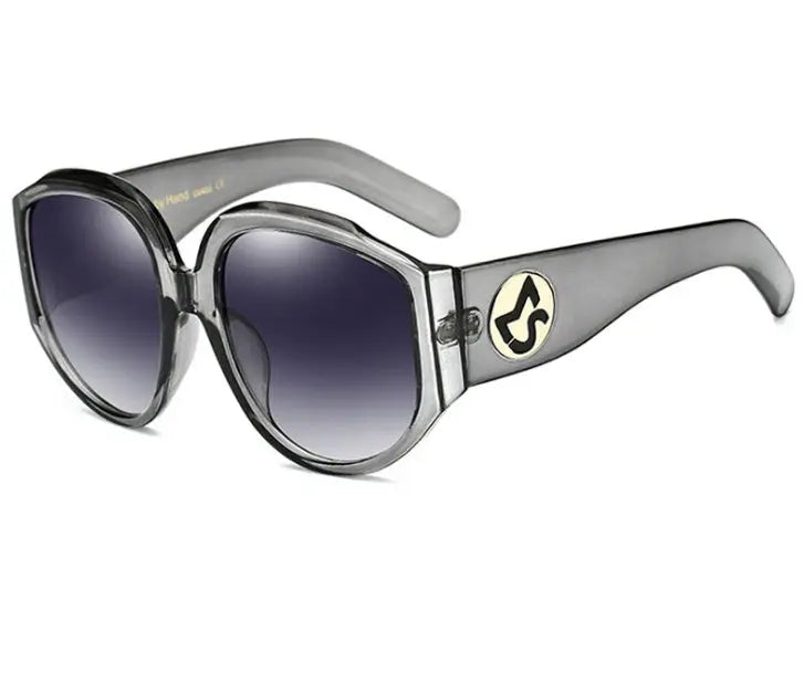 New Arrival Oversize Women Round Sun Glasses Fashion Ladies Olive Frames Glasses null