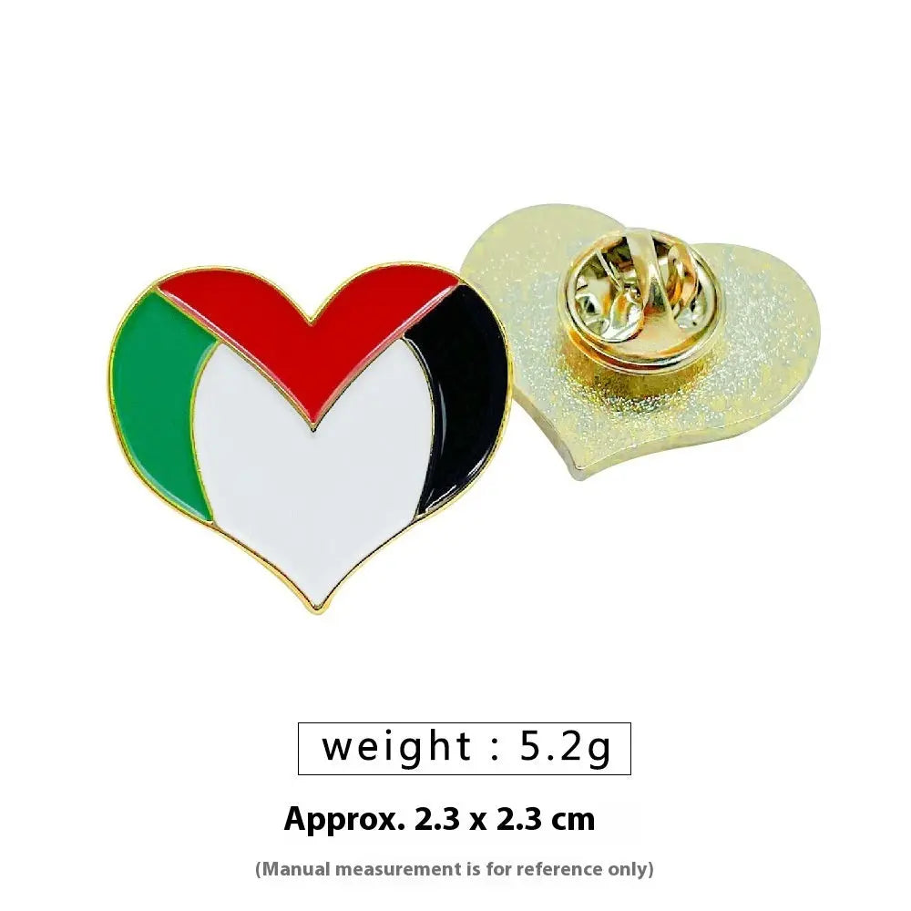 Free Palestine Flag Brooch Gold Badge Clothes Accessories Pin null