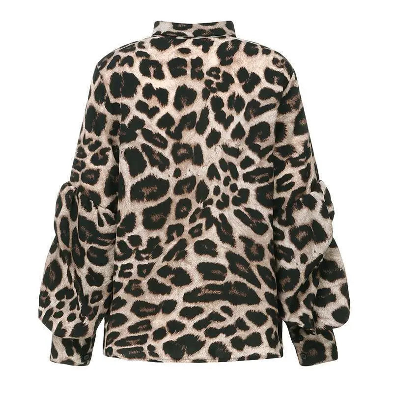 Women Sexy Leopard Print Tops null