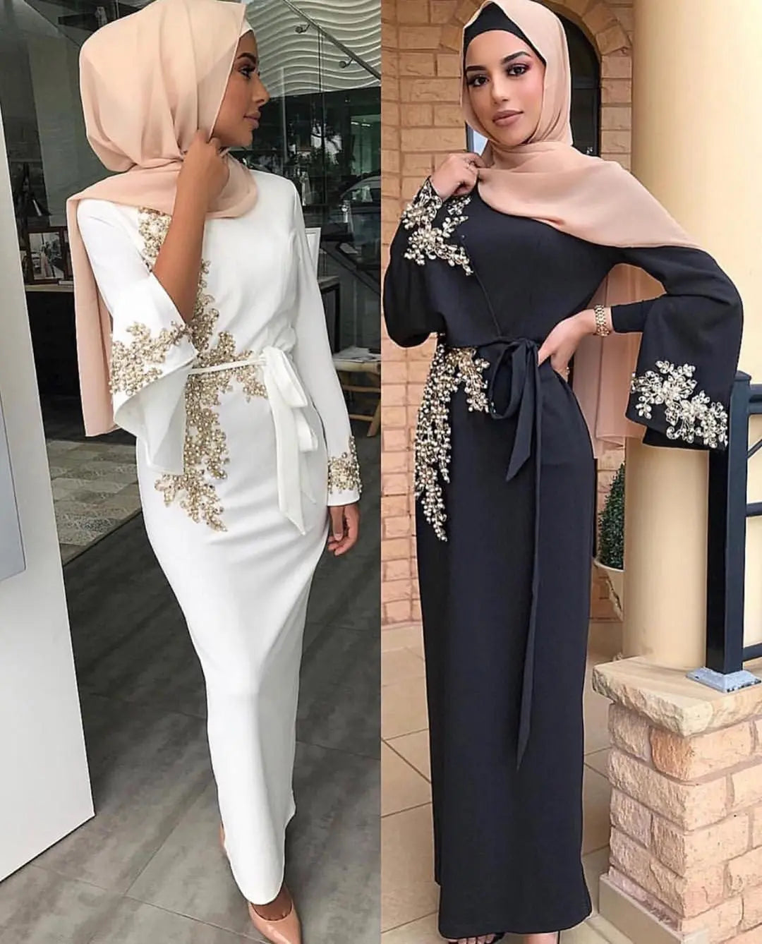 Muslim embroidered dress null