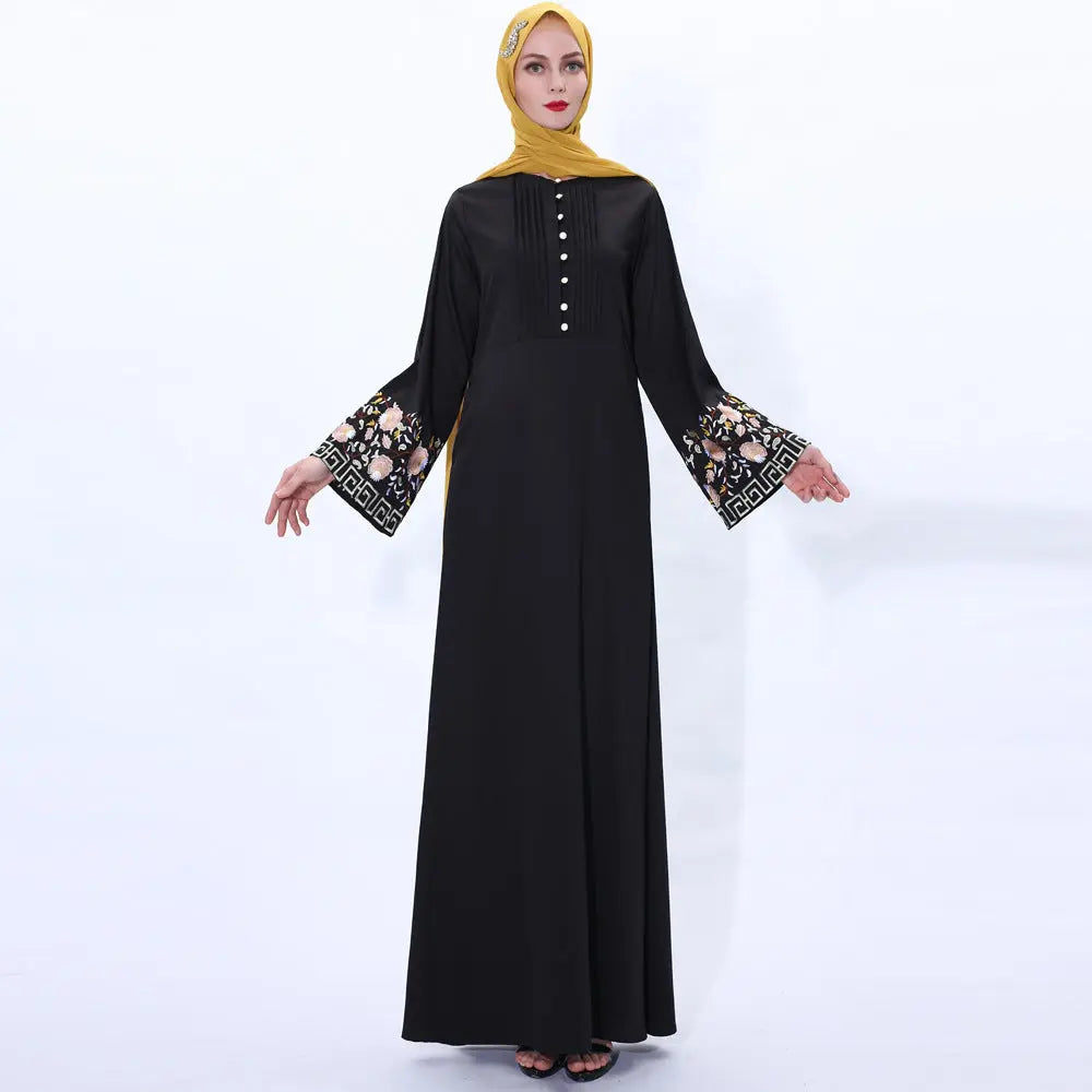 Retro slim Muslim women's dress summer null