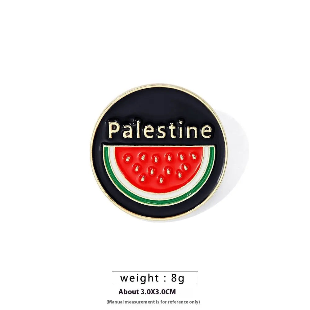 Free Palestine Flag Brooch Gold Badge Clothes Accessories Pin null