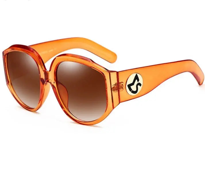 New Arrival Oversize Women Round Sun Glasses Fashion Ladies Olive Frames Glasses null