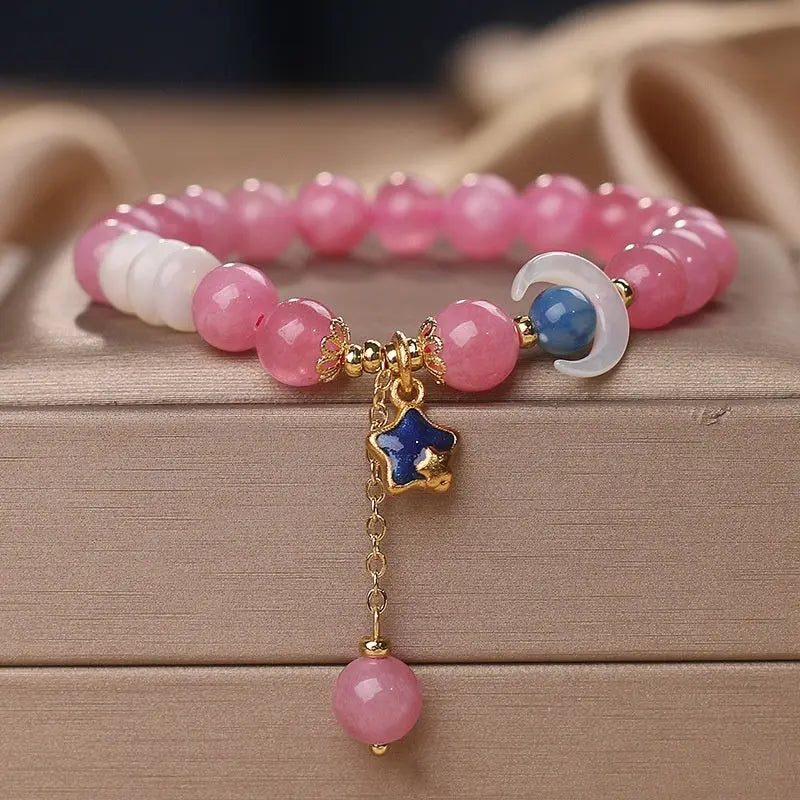 Natural Tourmaline Double Ring Bracelet Women's Light Luxury null