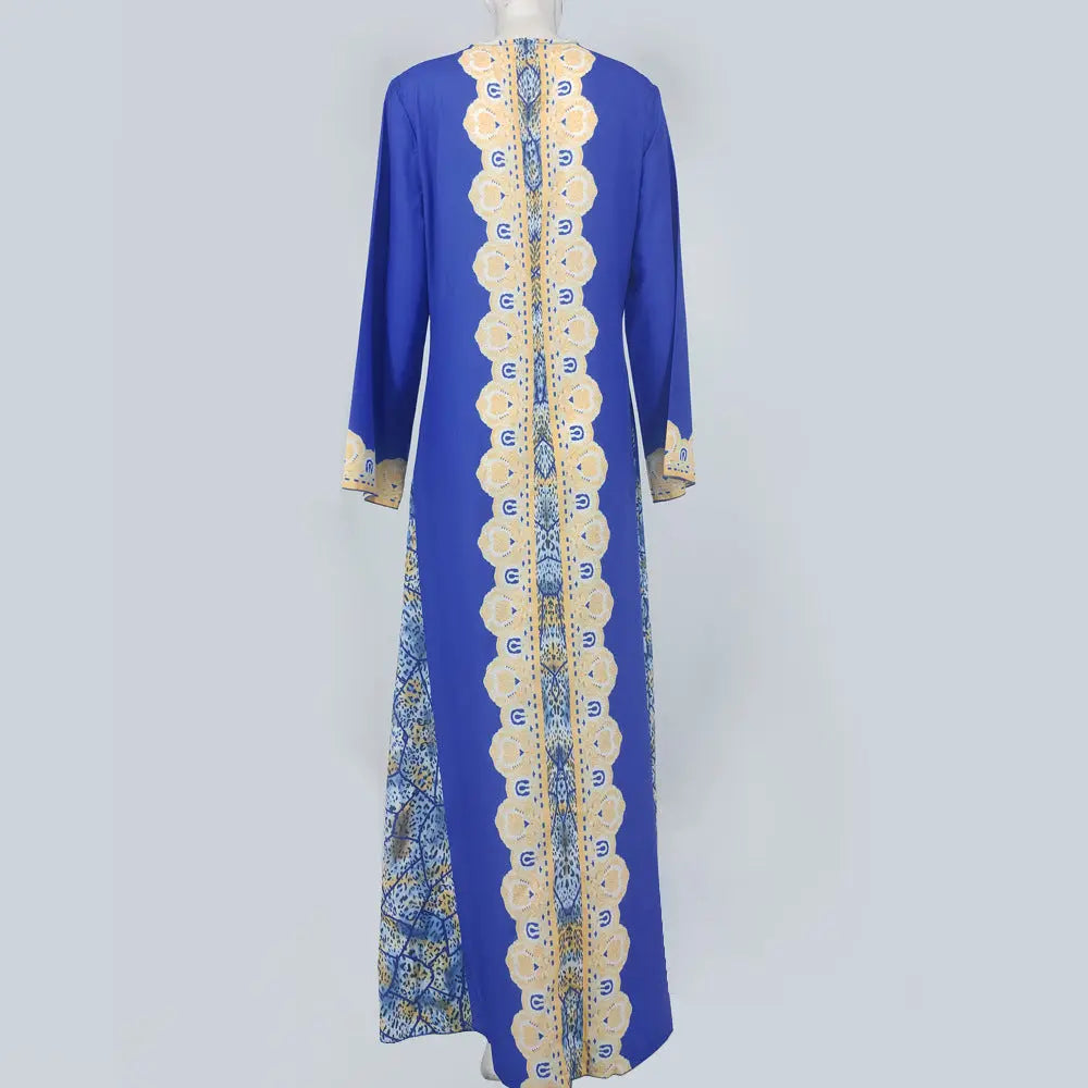 Middle Eastern Printed Dress Muslim Robe null