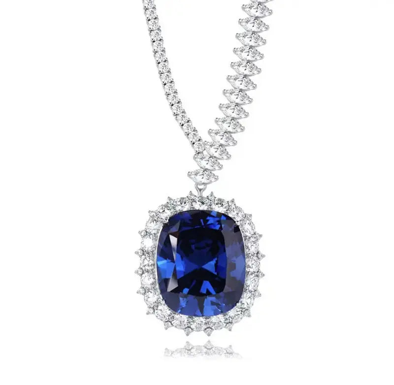 Women's Fashion Synthetic Sapphire Necklace - Nadastore