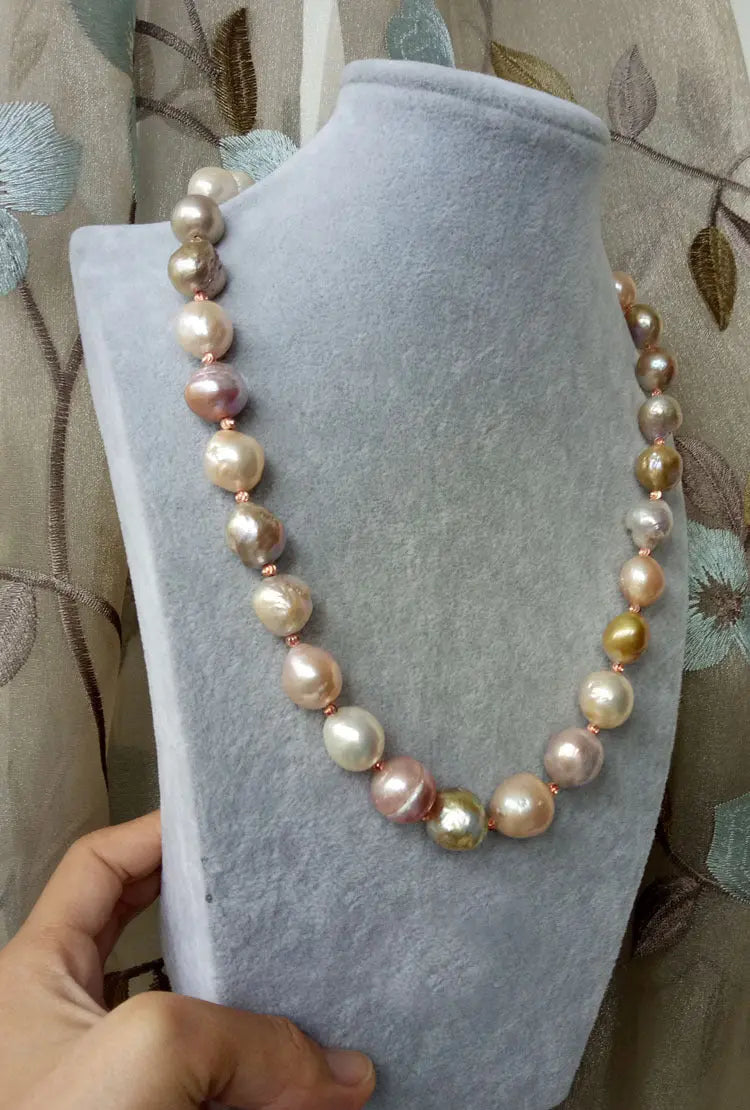 Pure Natural Oversized Pearl Long Necklace Personality Luxurious null