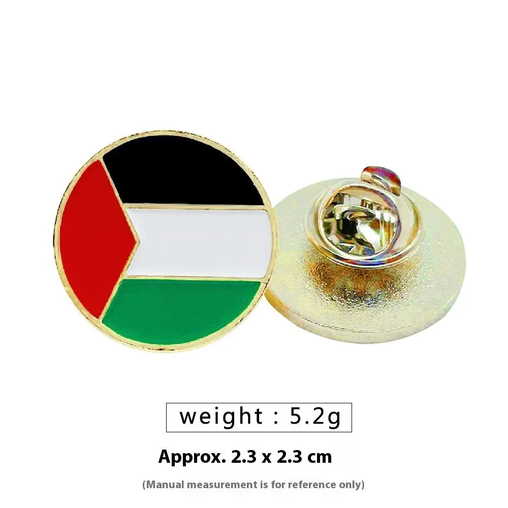 Free Palestine Flag Brooch Gold Badge Clothes Accessories Pin null