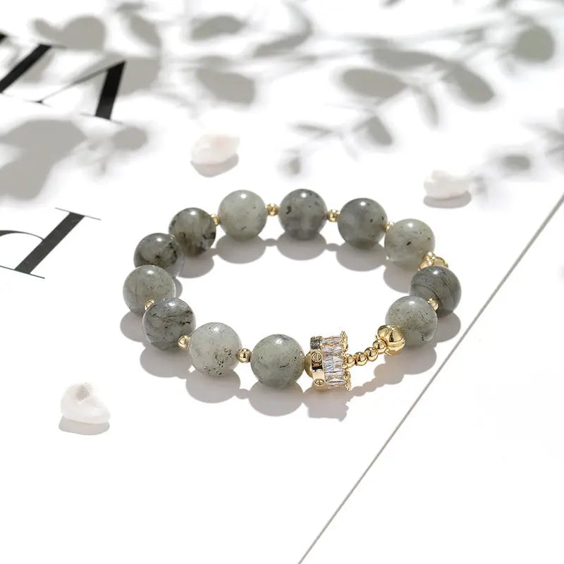 Moonstone Small Waist Transfer Bead Bracelet Women Design Small Light Luxury null