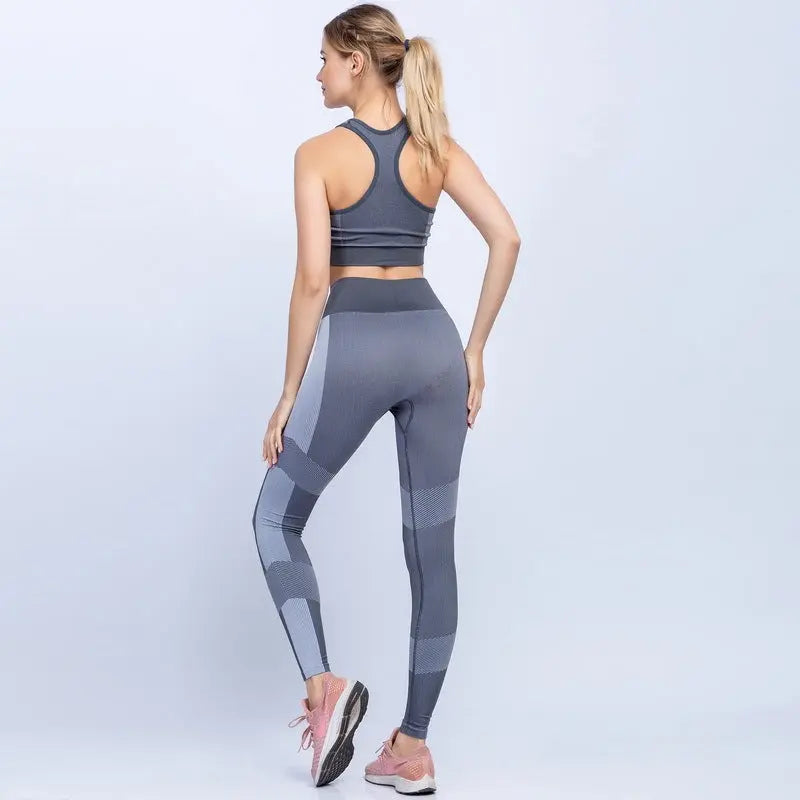 Fitness sport seamless yoga set null