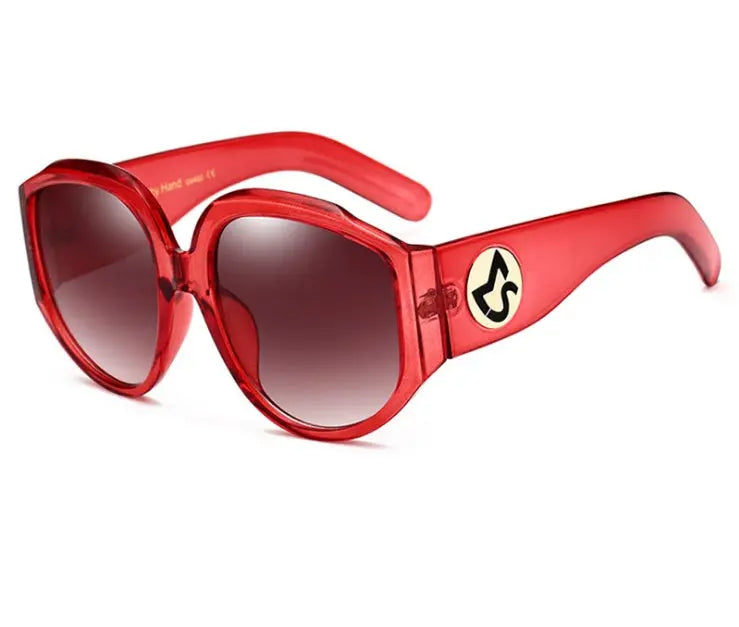 New Arrival Oversize Women Round Sun Glasses Fashion Ladies Olive Frames Glasses null