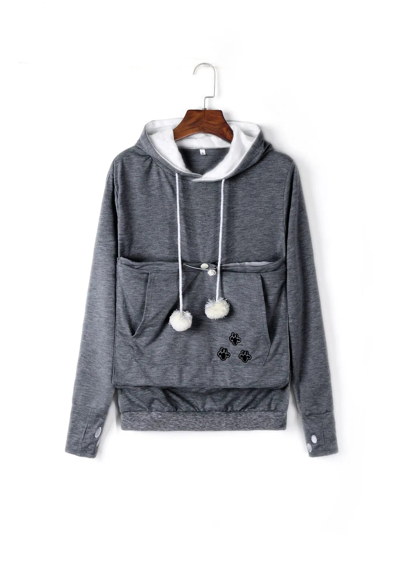 Cute Hoodies Pullover Sweatshirts With Pet Pocket For Cat Clothes Winter Women - Nadastore womens fashion