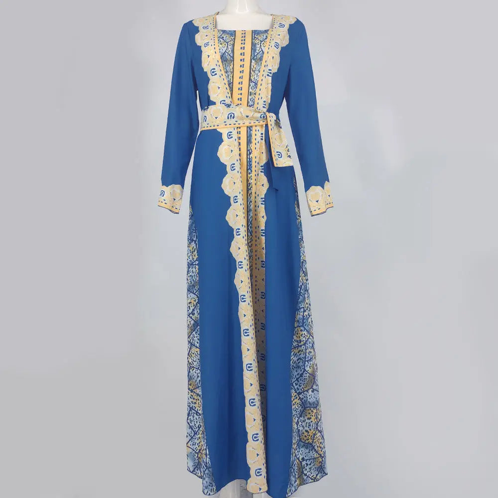 Middle Eastern Printed Dress Muslim Robe null