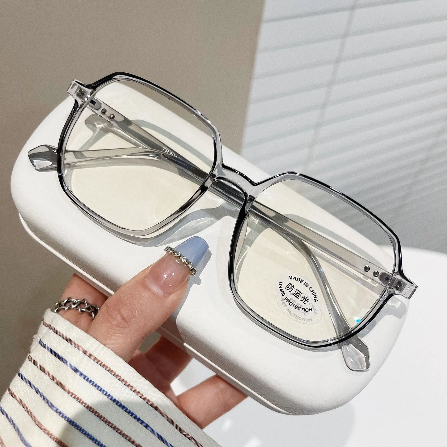 Square Concave Shape Myopia Glasses Rim Men And Women null