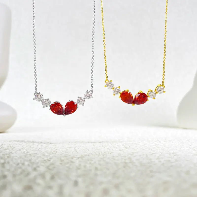 Water Drop Zircon Necklace Accessories For Women null