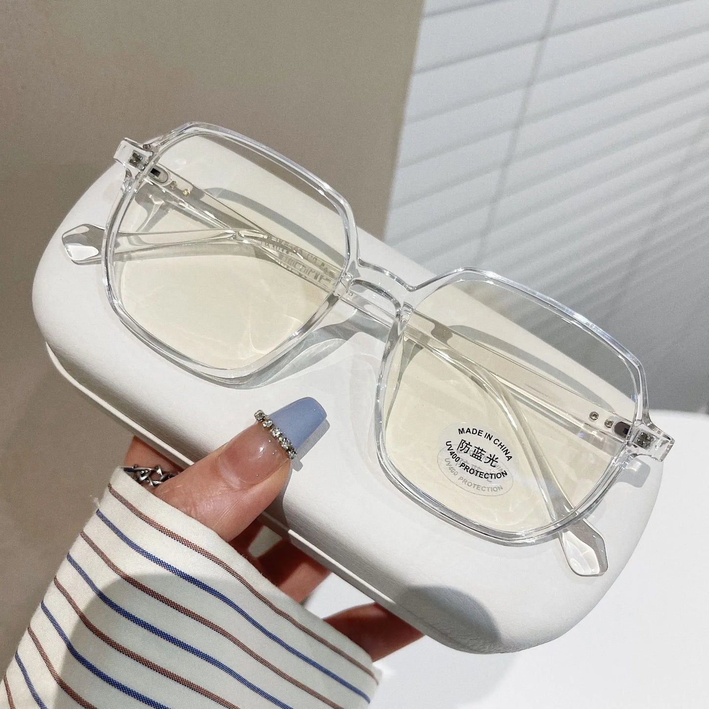 Square Concave Shape Myopia Glasses Rim Men And Women null