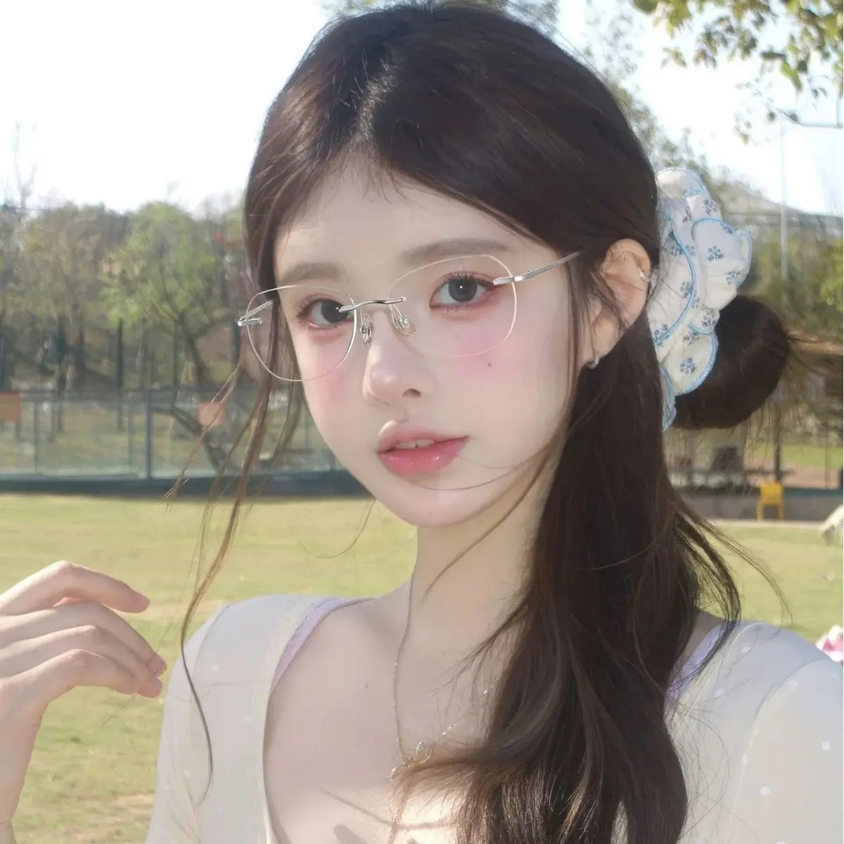 Fashion Graceful Personality Frameless Glasses Women null