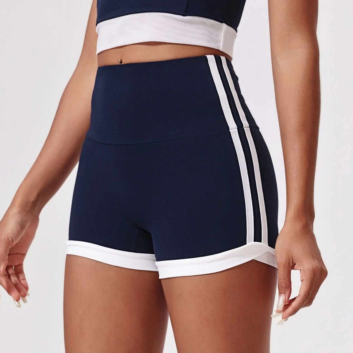 High Waist Yoga Shorts Skinny Hip Raise Shorts null