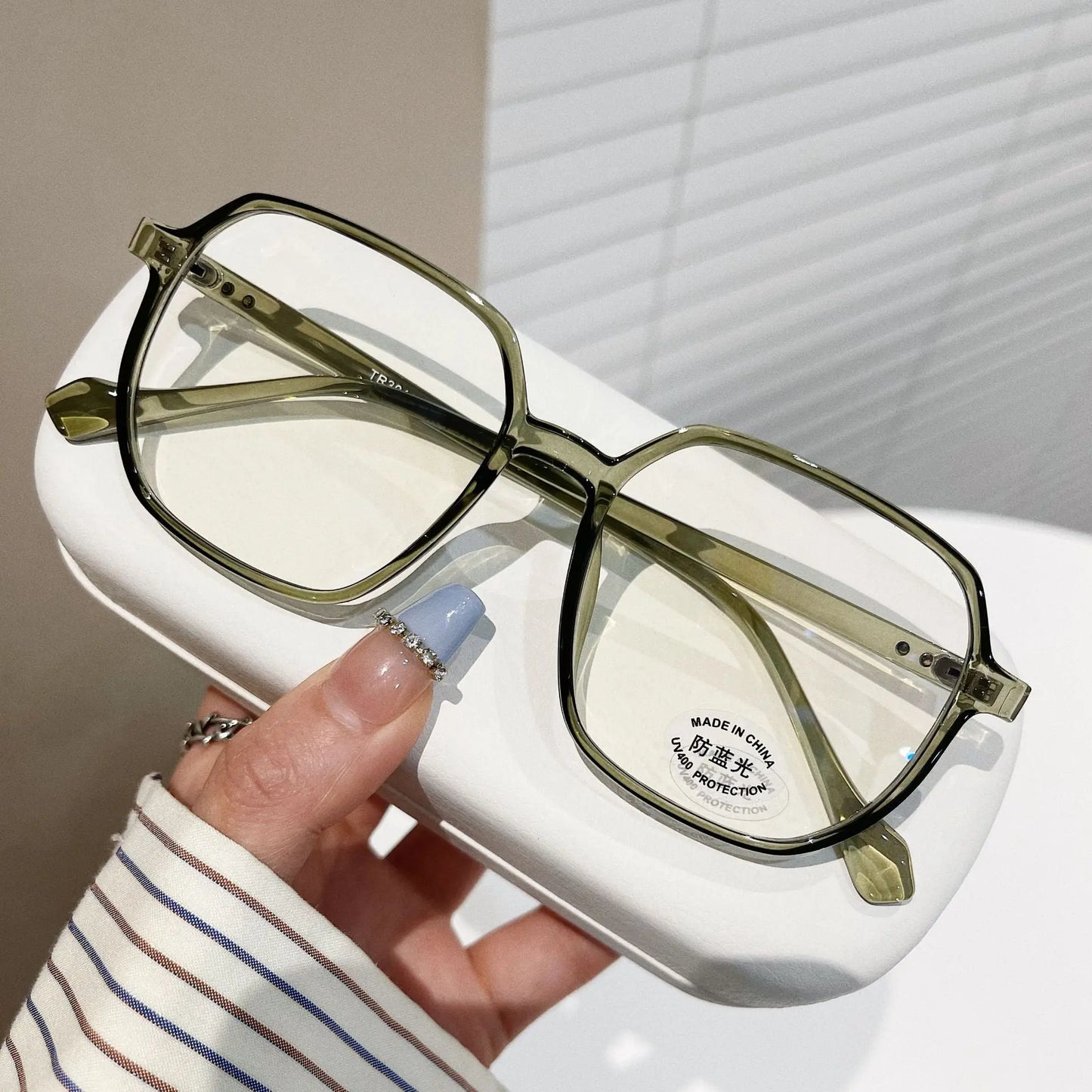 Square Concave Shape Myopia Glasses Rim Men And Women null