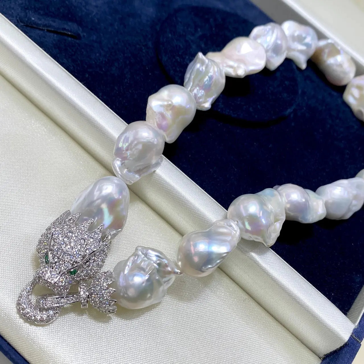 Natural Large Particle Baroque Freshwater Pearl Necklace For Women null