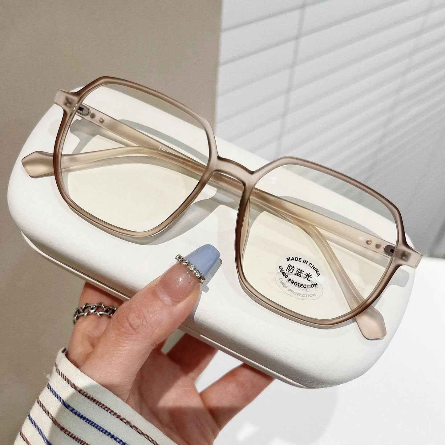 Square Concave Shape Myopia Glasses Rim Men And Women null