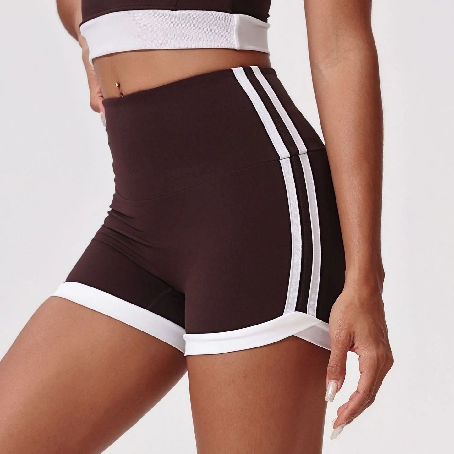 High Waist Yoga Shorts Skinny Hip Raise Shorts null