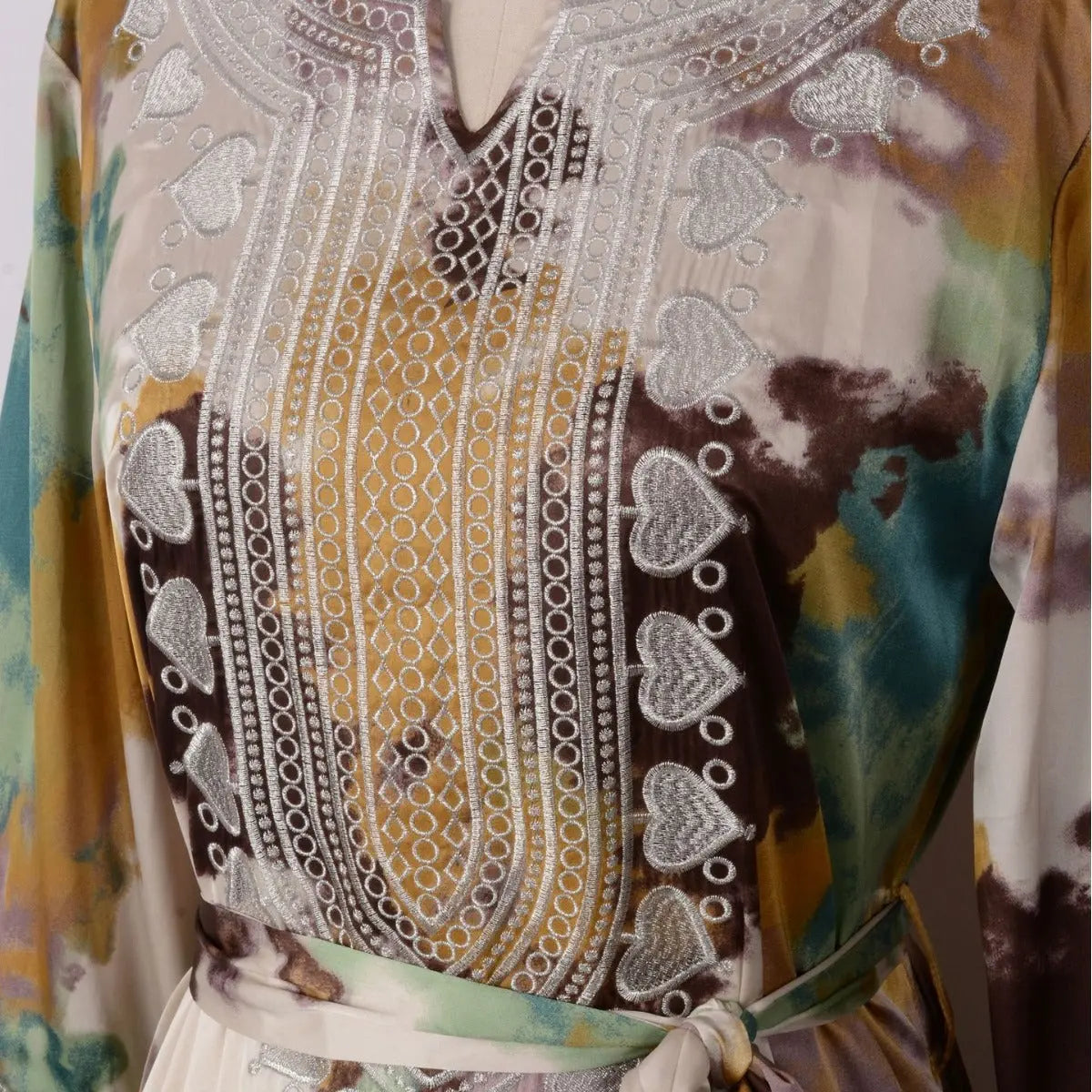 Women's Printed Embroidered Large Swing Muslim Dress null