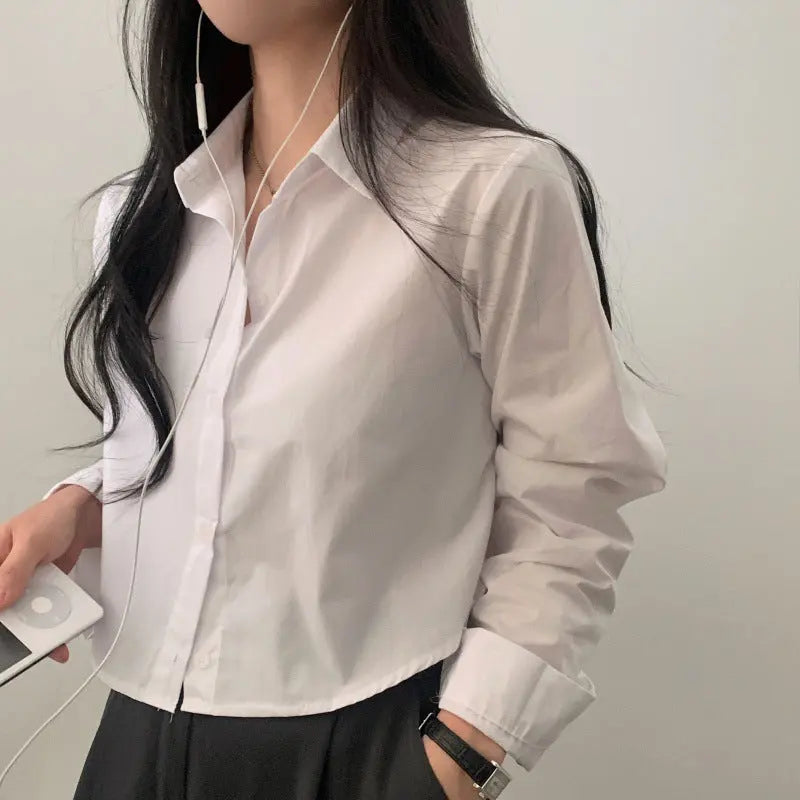 Short Shirt Long Sleeve Underwear Blouse null