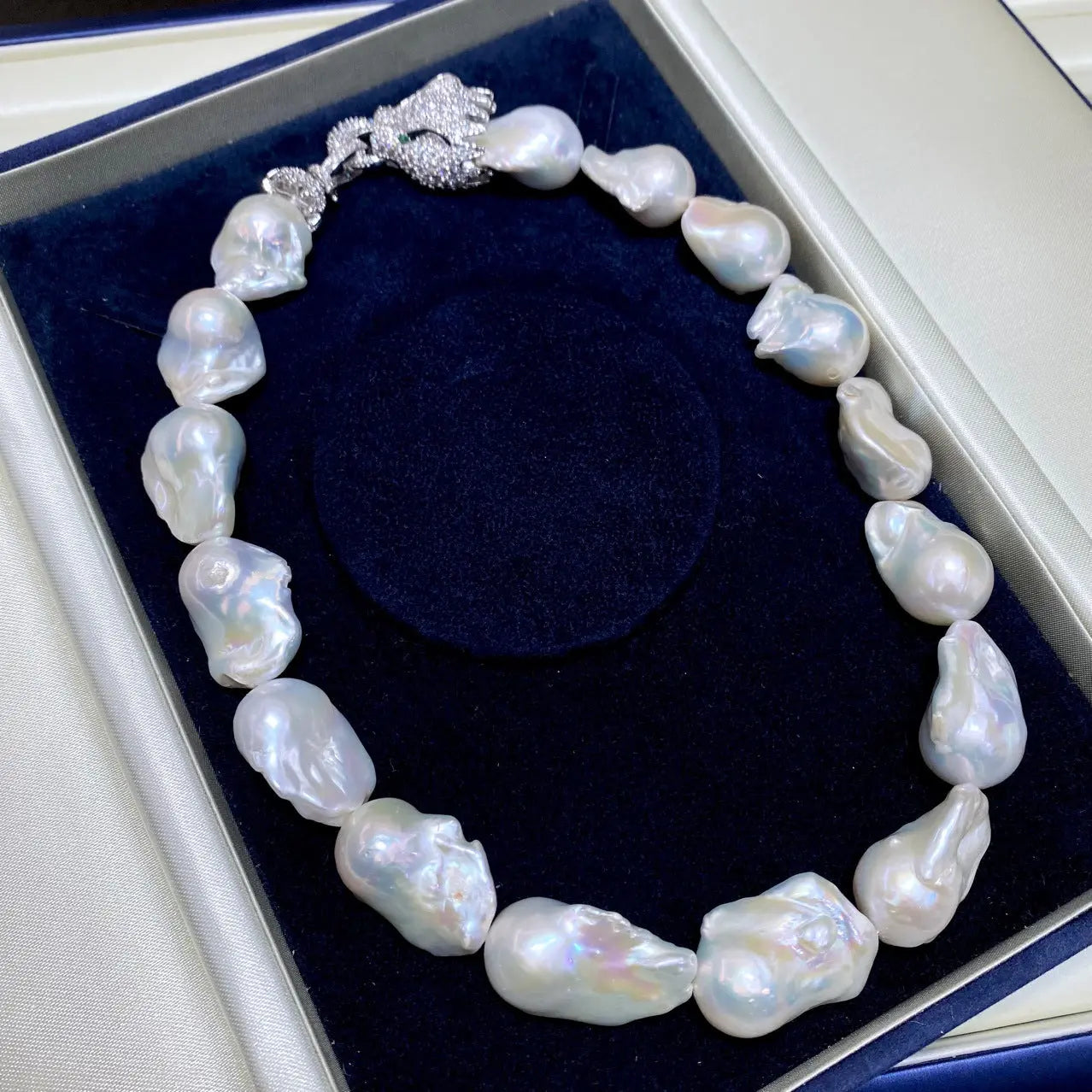 Natural Large Particle Baroque Freshwater Pearl Necklace For Women null
