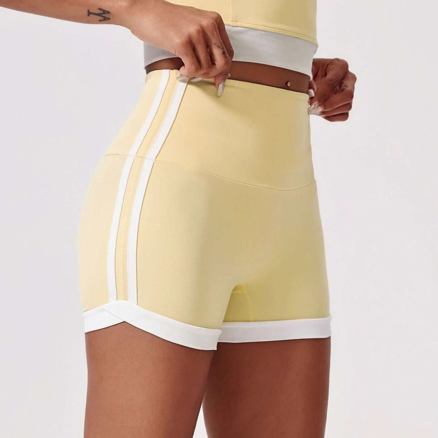 High Waist Yoga Shorts Skinny Hip Raise Shorts null