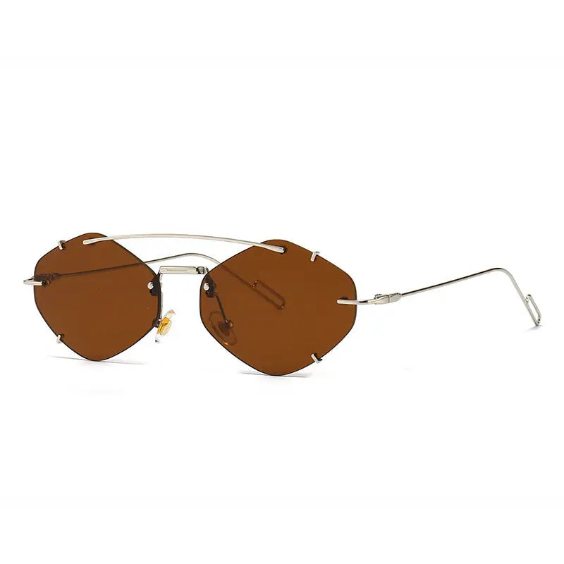 Metal Frameless Sun Glasses Women null