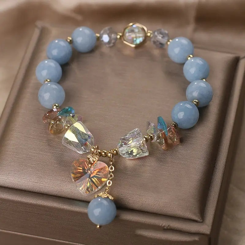 Aquamarine Crystal Bracelet For Women Affordable Luxury Fashion null