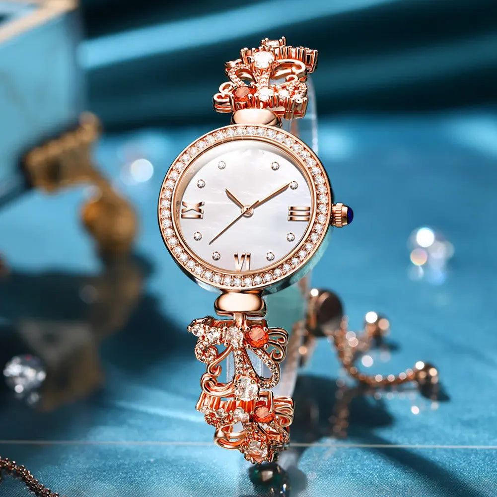 New Women's Premium Luxury Waterproof Bracelet Watch null