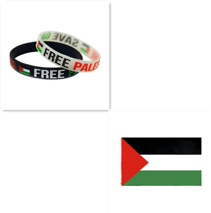 Palestine Flag Silicone Wristband Palestine Bracelet Gaza Gaza Palestine Bracelet null