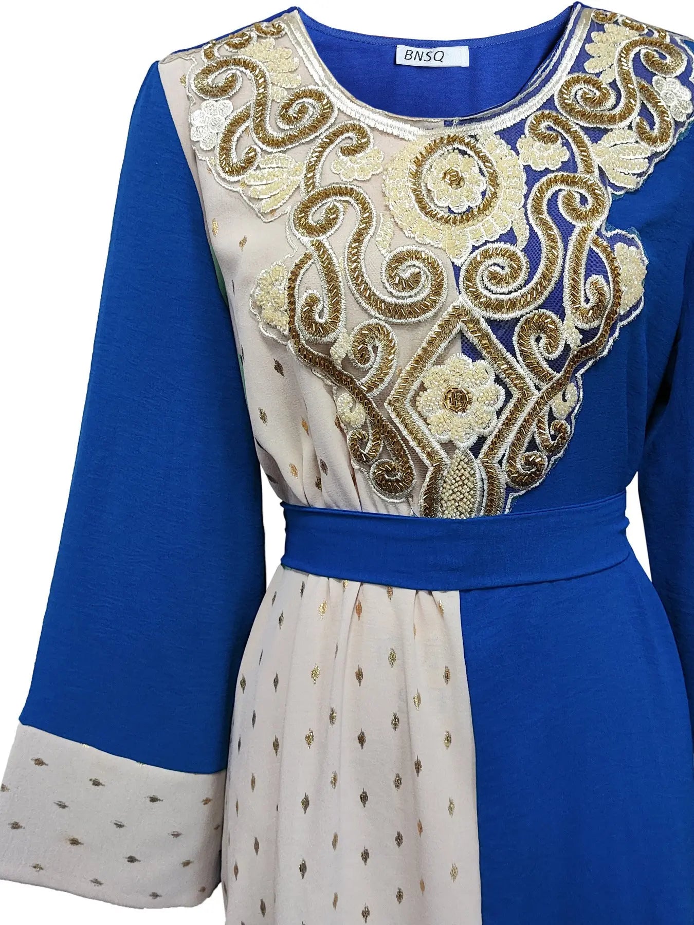 Embroidery Applique Muslim Tunic Robe Dress null