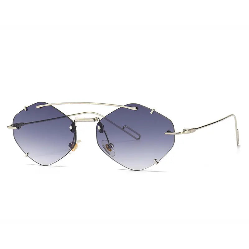 Metal Frameless Sun Glasses Women null