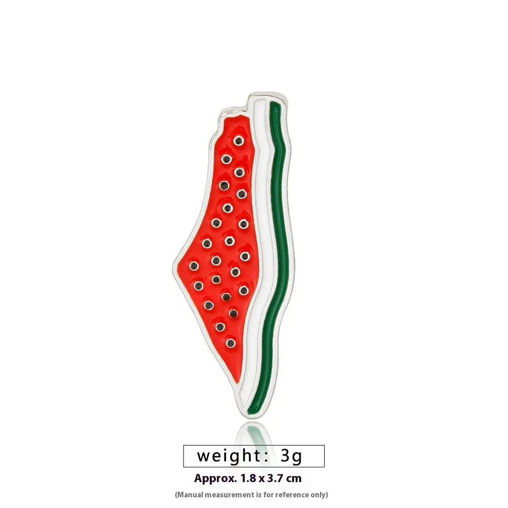 Free Palestine Flag Brooch Gold Badge Clothes Accessories Pin null