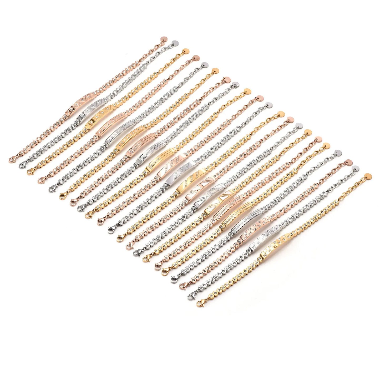 Light Luxury High-grade Diamond Chessboard Bracelet null