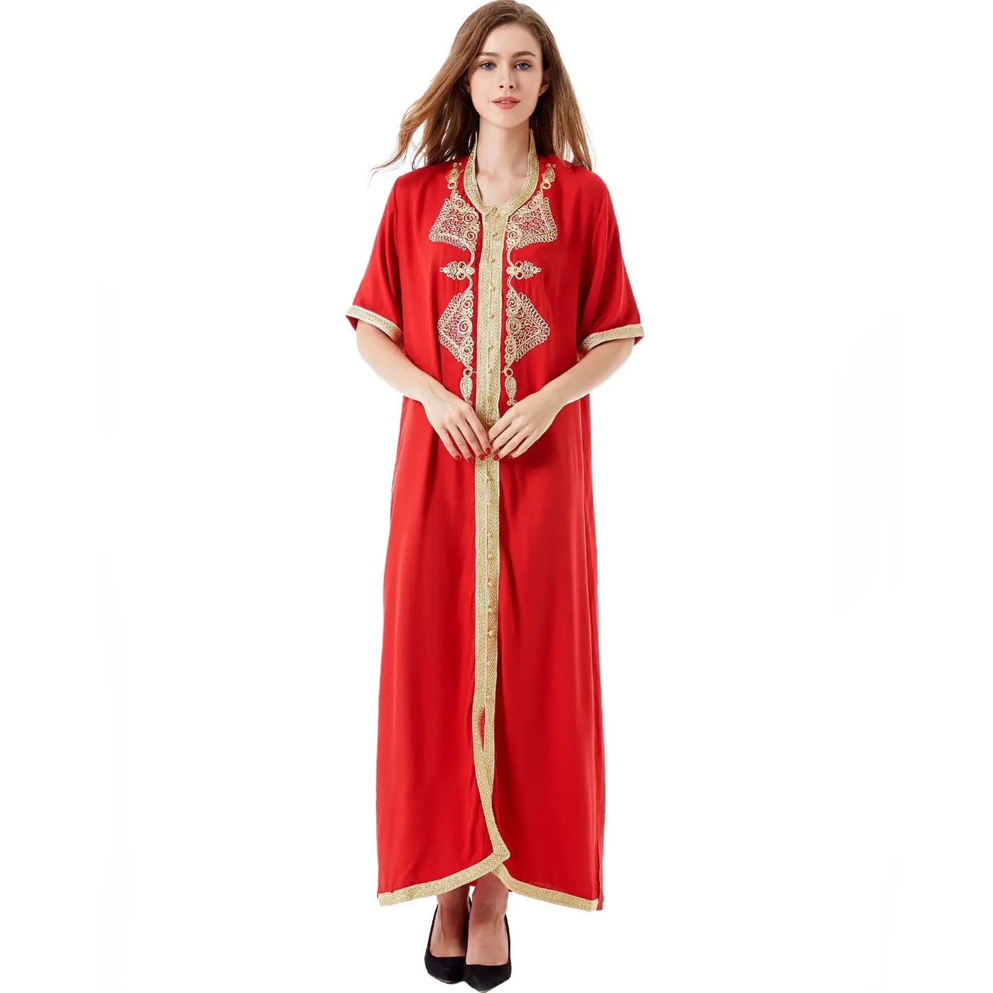 Muslim Embroidered Lace Dress Dress null