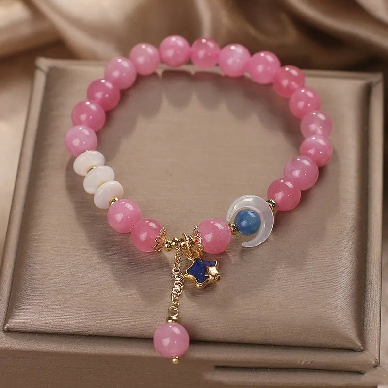 Natural Tourmaline Double Ring Bracelet Women's Light Luxury null