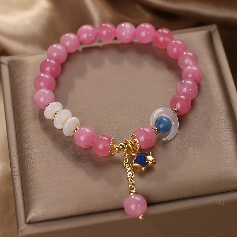 Natural Tourmaline Double Ring Bracelet Women's Light Luxury null