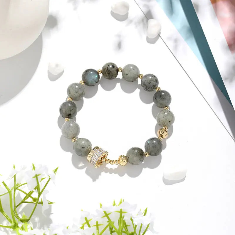 Moonstone Small Waist Transfer Bead Bracelet Women Design Small Light Luxury null
