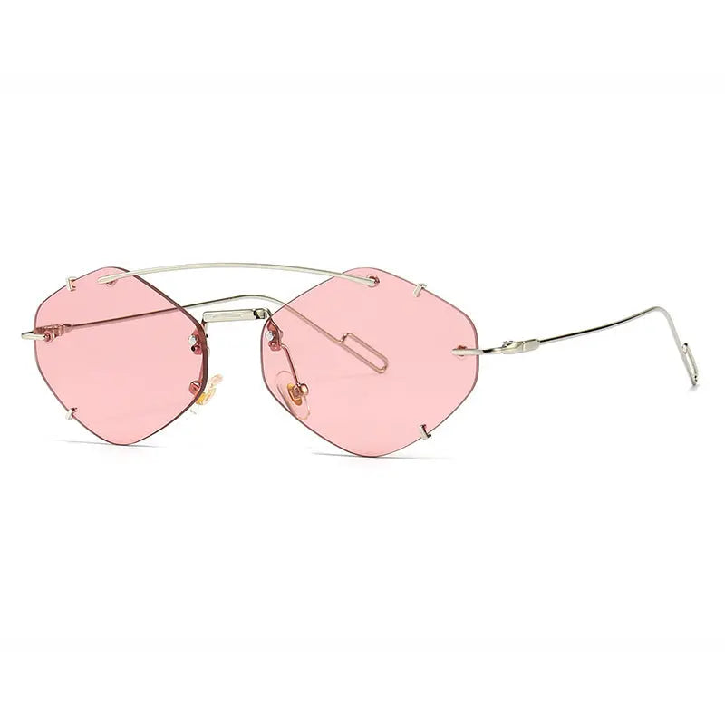 Metal Frameless Sun Glasses Women null